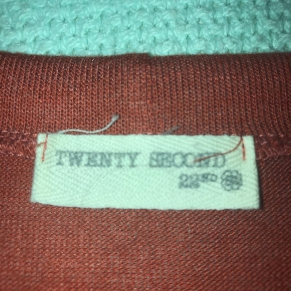 Twenty Second NWT Boho Embroidered Long Sleeve Top – Rust Orange, Size Medium - Picture 7 of 8